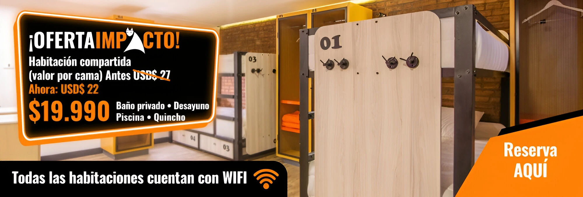 Black Cat Hostal - Fachada del hostal boutique en Barrio Brasil Santiago